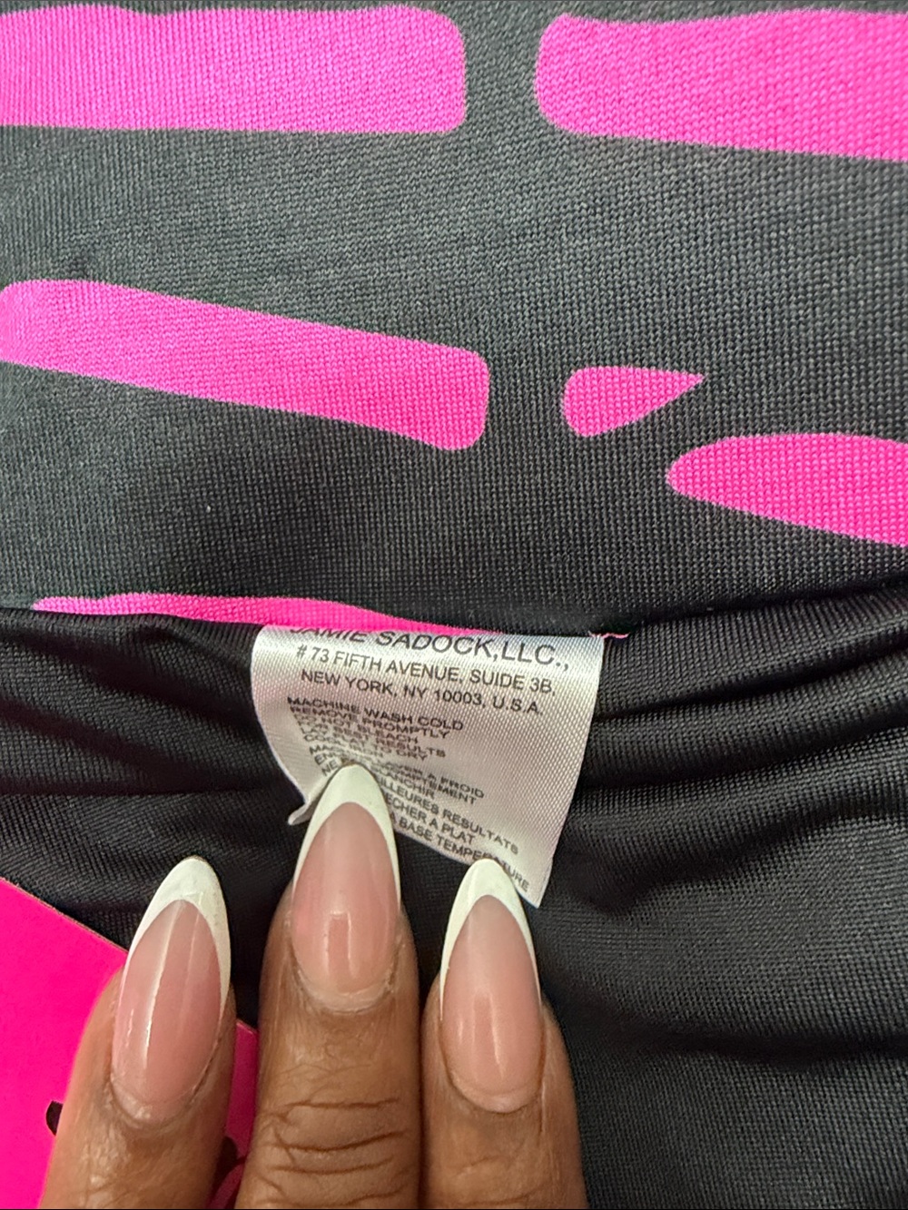 Simplicite by Jamie Sadock pink, black yellow lined golf skort abstract pattern. - Picture 5 of 5
